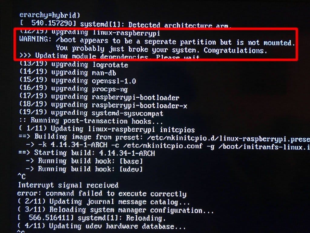 Linux error